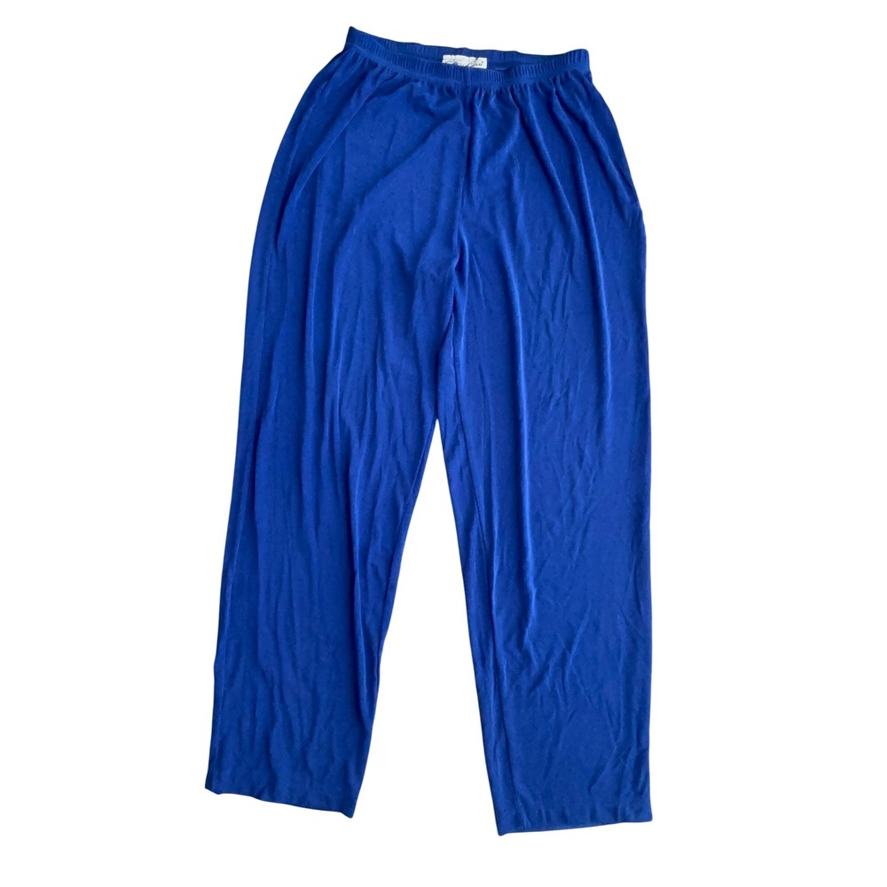 Carolyn Strauss Collection Petite Blue Lounge Pants Stretch Knit Small‎